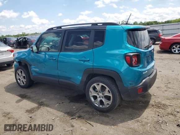✅ 2022 Jeep Renegade Limited • VIN: ZACNJDD17NPN59962 • Lot: 59101285. Listed on Copart with 37,016 mi. Free auction sales archive from the USA and detailed vehicle history report at DreamBid. Image 2.