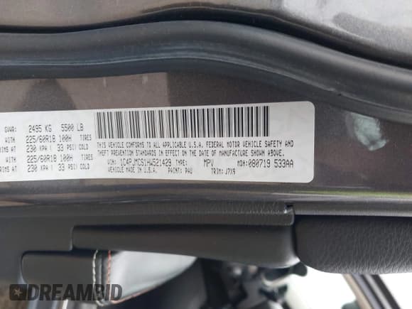 ✅ 2017 Jeep Cherokee Latitude • VIN: 1C4PJMCS1HW521429 • Lot: 41286914. Listed on IAAI with 153,855 mi. Free auction sales archive from the USA and detailed vehicle history report at DreamBid. Image 9.