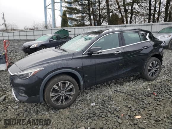 ✅ 2018 Infiniti QX30 Essential • VIN: SJKCH5CR7JA005105 • Lot: 49697605. Listed on Copart with 71,520 mi. Free auction sales archive from the USA and detailed vehicle history report at DreamBid. Image 1.