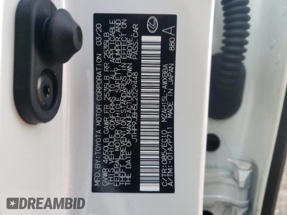 ✅ 2020 Lexus UX 250h • VIN: JTHP9JBH5L2029448 • Lot: 72616172. Wystawiony na Copart z przebiegiem 21 874 mil. Bezpłatny archiwum sprzedaży aukcyjnych z USA i szczegółowy raport historii pojazdu na DreamBid. Zdjęcie 15.