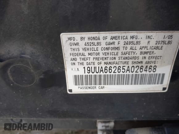 ✅ 2005 Acura TL • VIN: 19UUA66265A026468 • Lot: 42545884. Wystawiony na IAAI z przebiegiem Nie podano. Bezpłatny archiwum sprzedaży aukcyjnych z USA i szczegółowy raport historii pojazdu na DreamBid. Zdjęcie 9.