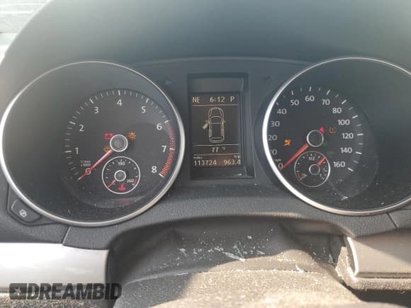 ✅ 2012 Volkswagen Golf • VIN: WVWBB7AJ4CW316117 • Lot: 58064035. Listed on Copart with 113,724 mi. Free auction sales archive from the USA and detailed vehicle history report at DreamBid. Image 9.