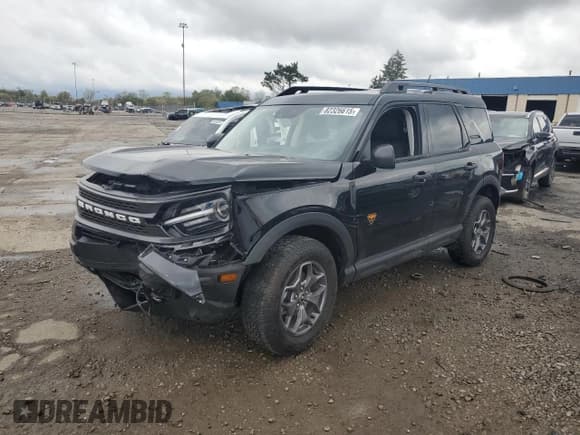 ✅ 2024 Ford Bronco Sport Badlands • VIN: 3FMCR9D99RRF50015 • Lot: 82326615. Listed on Copart with Not provided. Free auction sales archive from the USA and detailed vehicle history report at DreamBid. Image 1.