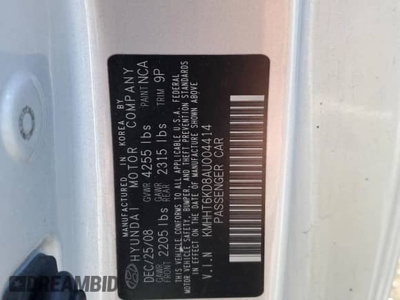 2010 Hyundai Genesis Coupe Premium с VIN KMHHT6KD8AU004414, выставлен на аукционе Copart как лот 82357064 с пробегом 65 256 миль миль и Списание • Salvage title. История ставок и продаж доступна на DreamBid. Изображение 14.