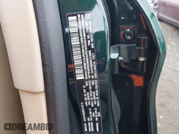 ✅ 2019 Alfa Romeo Stelvio Ti Sport • VIN: ZASPAKBN4K7C39908 • Lot: 86139875. Listed on Copart with 54,672 mi. Free auction sales archive from the USA and detailed vehicle history report at DreamBid. Image 13.