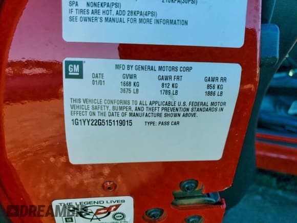 ✅ 2001 Chevrolet Corvette • VIN: 1G1YY22G515119015 • Лот: 93710245. Опубликован ранее на Copart с пробегом 167 599 миль. Бесплатный доступ к архиву аукционных продаж из США и подробный отчёт об истории автомобиля на DreamBid. Изображение 12.