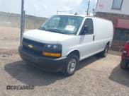 ✅ 2023 Chevrolet Express Cargo • VIN: 1GCWGAFP8P1259579 • Lot: 42040508. Listed on IAAI with 25,681 mi. Free auction sales archive from the USA and detailed vehicle history report at DreamBid. Image 2.