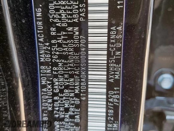 ✅ 2025 Toyota Camry LE • VIN: 4T1DBADKXSU004707 • Лот: 70875205. Опубликован ранее на Copart с пробегом 5 690 миль. Бесплатный доступ к архиву аукционных продаж из США и подробный отчёт об истории автомобиля на DreamBid. Изображение 12.