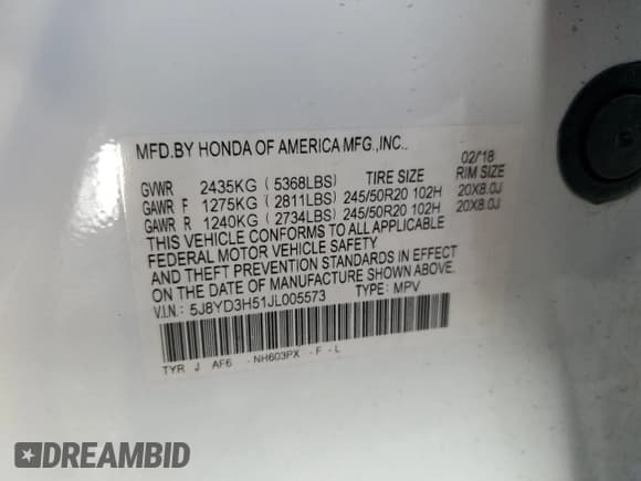 ✅ 2018 Acura MDX Technology • VIN: 5J8YD3H51JL005573 • Lot: 71057595. Listed on Copart with 68,540 mi. Free auction sales archive from the USA and detailed vehicle history report at DreamBid. Image 12.