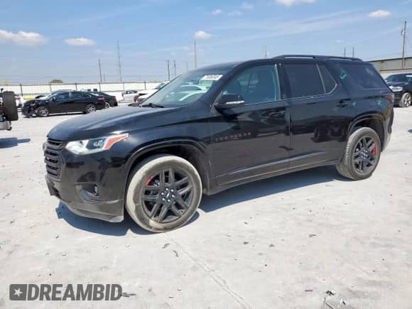 2021 Chevrolet Traverse Premier с VIN 1GNERKKW8MJ225170, выставлен на аукционе Copart как лот 71836345 с пробегом 55 652 миль миль и Списание • Salvage title. История ставок и продаж доступна на DreamBid. Изображение 1.