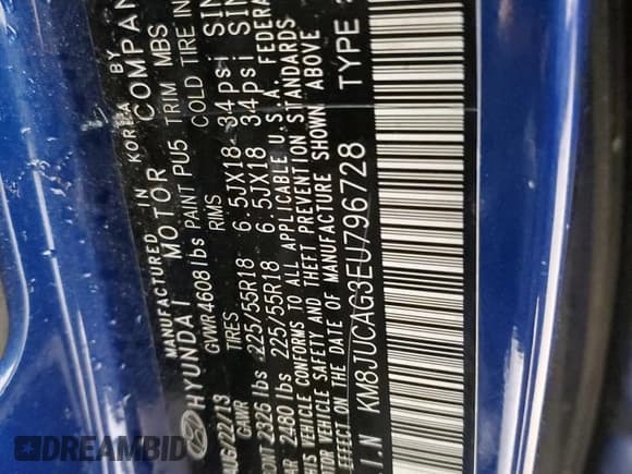 ✅ 2014 Hyundai Tucson SE • VIN: KM8JUCAG3EU796728 • Lot: 58222145. Wystawiony na Copart z przebiegiem 111 090 mil. Bezpłatny archiwum sprzedaży aukcyjnych z USA i szczegółowy raport historii pojazdu na DreamBid. Zdjęcie 12.