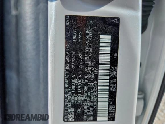 ✅ 2024 Lexus RX 350h Luxury • VIN: 2T2BBMCA2RC037614 • Lot: 94925065. Listed on Copart with 19,104 mi. Free auction sales archive from the USA and detailed vehicle history report at DreamBid. Image 13.