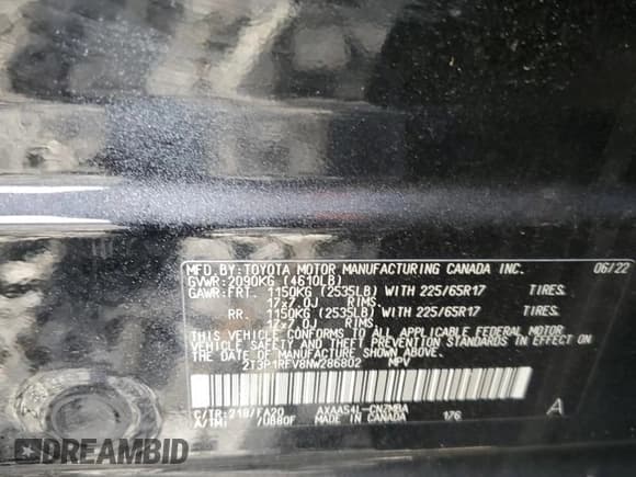 ✅ 2022 Toyota RAV4 XLE • VIN: 2T3P1RFV8NW286802 • Lot: 81547085. Wystawiony na Copart z przebiegiem 67 232 mil. Bezpłatny archiwum sprzedaży aukcyjnych z USA i szczegółowy raport historii pojazdu na DreamBid. Zdjęcie 13.