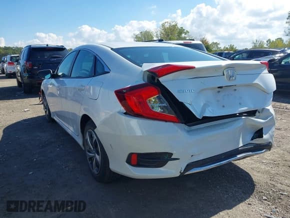 ✅ 2020 Honda Civic LX • VIN: 2HGFC2F61LH543593 • Lot: 43304576. Listed on IAAI with 46,544 mi. Free auction sales archive from the USA and detailed vehicle history report at DreamBid. Image 3.