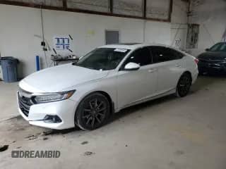 2021 Honda Accord EX-L z VIN 1HGCV1F5XMA031362, wystawiony jako Copart lot #81580145 z przebiegiem 53 751 mil mil oraz Szkoda całkowita • Salvage title. Historia ofert i sprzedaży dostępna na DreamBid. Obrazek 1.
