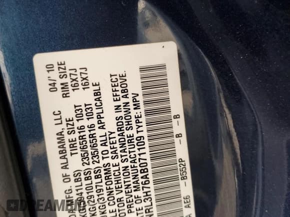 ✅ 2010 Honda Odyssey EX-L • VIN: 5FNRL3H76AB071109 • Lot: 70342294. Wystawiony na Copart z przebiegiem 187 872 mil. Bezpłatny archiwum sprzedaży aukcyjnych z USA i szczegółowy raport historii pojazdu na DreamBid. Zdjęcie 14.