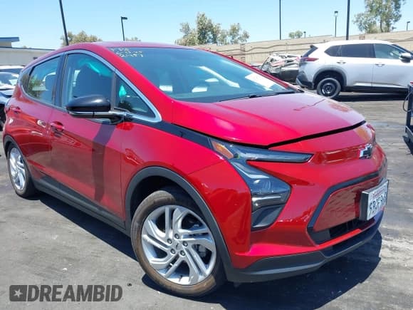 ✅ 2022 Chevrolet Bolt EV 1LT • VIN: 1G1FW6S04N4122457 • Lot: 42525826. Listed on IAAI with 25,303 mi. Free auction sales archive from the USA and detailed vehicle history report at DreamBid. Image 1.