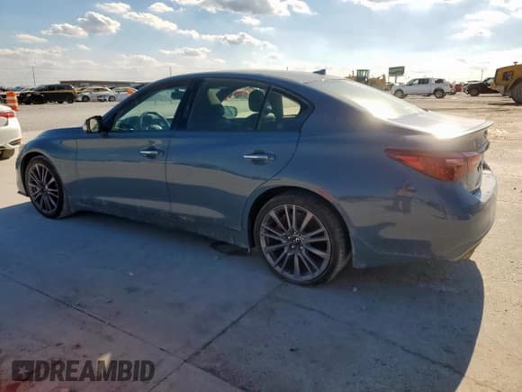 ✅ 2023 Infiniti Q50 Red Sport 400 • VIN: JN1FV7DP3PM570513 • Lot: 64475995. Listed on Copart with 21,765 mi. Free auction sales archive from the USA and detailed vehicle history report at DreamBid. Image 2.