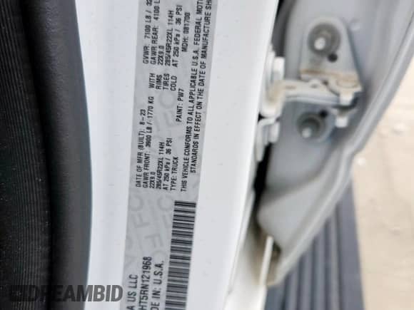 2024 Ram 1500 Limited with VIN 1C6SRFHT5RN121968, listed as a Copart auction lot 68899715 with 33,468 mi miles and Salvage title. Bid and sale history available at DreamBid. Image 12.