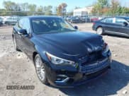 ✅ 2021 Infiniti Q50 Luxe • VIN: JN1EV7BR1MM756126 • Lot: 43313439. Listed on IAAI with 10,703 mi. Free auction sales archive from the USA and detailed vehicle history report at DreamBid. Image 1.