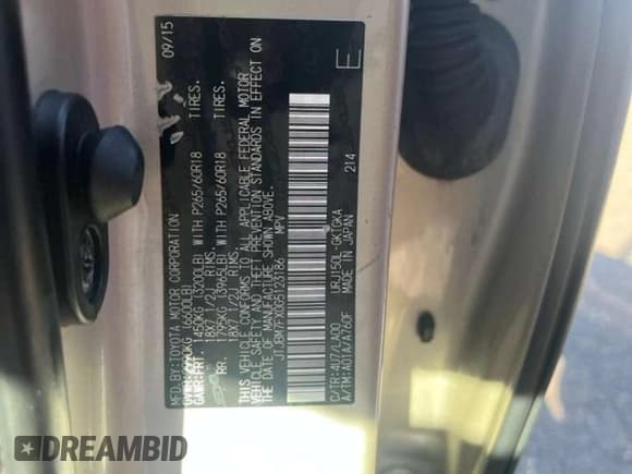 ✅ 2016 Lexus GX 460 • VIN: JTJBM7FX0G5123186 • Lot: 93902335. Wystawiony na Copart z przebiegiem 234 409 mil. Bezpłatny archiwum sprzedaży aukcyjnych z USA i szczegółowy raport historii pojazdu na DreamBid. Zdjęcie 10.