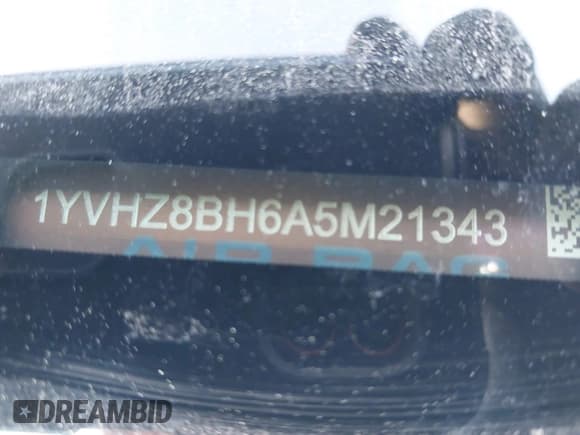 ✅ 2010 Mazda 6 i Sport • VIN: 1YVHZ8BH6A5M21343 • Lot: 43142766. Listed on IAAI with 155,614 mi. Free auction sales archive from the USA and detailed vehicle history report at DreamBid. Image 13.