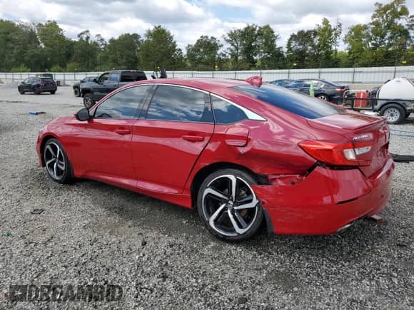 2018 Honda Accord Sport with VIN 1HGCV1F35JA221659, listed as a Copart auction lot 72091885 with 130,453 mi miles and Salvage title. Bid and sale history available at DreamBid. Image 2.