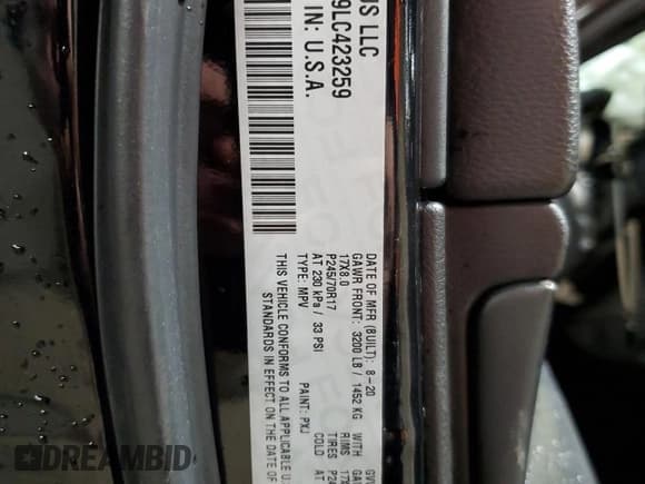 ✅ 2020 Jeep Grand Cherokee Altitude • VIN: 1C4RJFAG9LC423259 • Lot: 92408875. Listed on Copart with 56,861 mi. Free auction sales archive from the USA and detailed vehicle history report at DreamBid. Image 13.