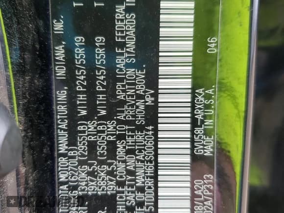 ✅ 2014 Toyota Highlander Limited • VIN: 5TDDCRFH6ES006044 • Лот: 61948895. Опубликован ранее на Copart с пробегом 153 555 миль. Бесплатный доступ к архиву аукционных продаж из США и подробный отчёт об истории автомобиля на DreamBid. Изображение 13.