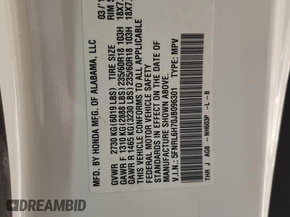 ✅ 2018 Honda Odyssey EX-L • VIN: 5FNRL6H70JB096301 • Лот: 86112065. Опубликован ранее на Copart с пробегом 44 324 миль. Бесплатный доступ к архиву аукционных продаж из США и подробный отчёт об истории автомобиля на DreamBid. Изображение 13.