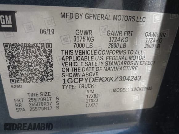 ✅ 2019 Chevrolet Silverado 1500 LT • VIN: 1GCPYDEKXKZ394243 • Lot: 41821628. Wystawiony na IAAI z przebiegiem Nie podano. Bezpłatny archiwum sprzedaży aukcyjnych z USA i szczegółowy raport historii pojazdu na DreamBid. Zdjęcie 9.