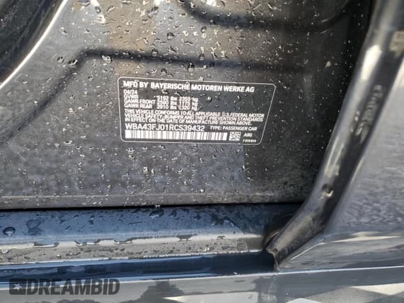 ✅ 2024 BMW 5 Series 530i • VIN: WBA43FJ01RCS39432 • Лот: 77013584. Опубликован ранее на Copart с пробегом 11 186 миль. Бесплатный доступ к архиву аукционных продаж из США и подробный отчёт об истории автомобиля на DreamBid. Изображение 12.