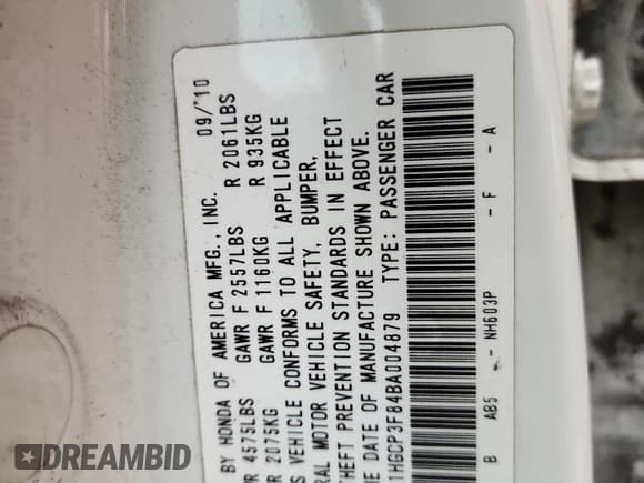 ✅ 2011 Honda Accord EX-L • VIN: 1HGCP3F84BA004879 • Lot: 82420895. Wystawiony na Copart z przebiegiem Nie podano. Bezpłatny archiwum sprzedaży aukcyjnych z USA i szczegółowy raport historii pojazdu na DreamBid. Zdjęcie 12.