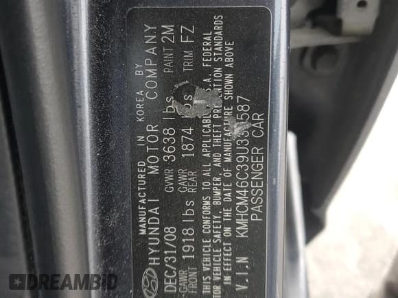 ✅ 2009 Hyundai Accent Auto GLS • VIN: KMHCM46C39U339587 • Лот: 47561145. Опубликован ранее на Copart с пробегом 68 774 миль. Бесплатный доступ к архиву аукционных продаж из США и подробный отчёт об истории автомобиля на DreamBid. Изображение 13.