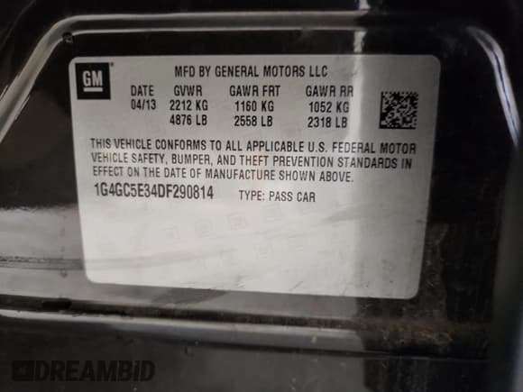 ✅ 2013 Buick LaCrosse Leather • VIN: 1G4GC5E34DF290814 • Lot: 80632845. Wystawiony na Copart z przebiegiem 129 423 mil. Bezpłatny archiwum sprzedaży aukcyjnych z USA i szczegółowy raport historii pojazdu na DreamBid. Zdjęcie 13.