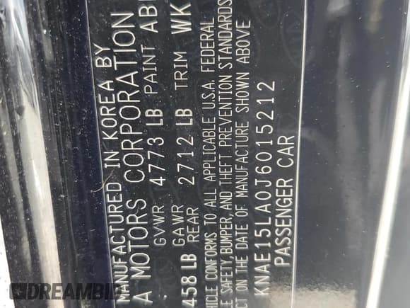 ✅ 2018 Kia Stinger • VIN: KNAE15LA0J6015212 • Лот: 68020045. Опубликован ранее на Copart с пробегом 102 479 миль. Бесплатный доступ к архиву аукционных продаж из США и подробный отчёт об истории автомобиля на DreamBid. Изображение 12.