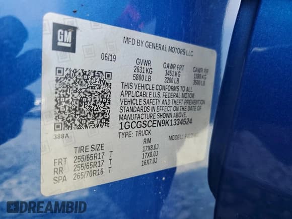 ✅ 2019 Chevrolet Colorado 2WD LT • VIN: 1GCGSCEN9K1334524 • Lot: 63683324. Listed on Copart with 157,362 mi. Free auction sales archive from the USA and detailed vehicle history report at DreamBid. Image 14.