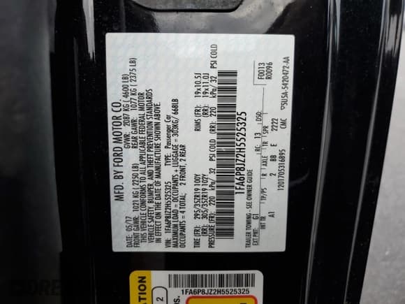 ✅ 2017 Ford Mustang Shelby GT350 • VIN: 1FA6P8JZ2H5525325 • Lot: 68075905. Wystawiony na Copart z przebiegiem 5 875 mil. Bezpłatny archiwum sprzedaży aukcyjnych z USA i szczegółowy raport historii pojazdu na DreamBid. Zdjęcie 13.