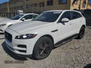 ✅ 2018 Jaguar F-Pace 35t Premium • VIN: SADCJ2EVXJA268502 • Lot: 56323045. Listed on Copart with 112,255 mi. Free auction sales archive from the USA and detailed vehicle history report at DreamBid. Image 1.