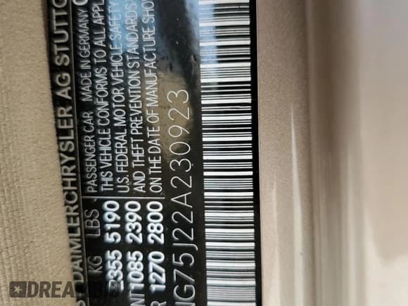 ✅ 2002 Mercedes-Benz S 500 • VIN: WDBNG75J22A230923 • Лот: 70435715. Опубликован ранее на Copart с пробегом Не указан. Бесплатный доступ к архиву аукционных продаж из США и подробный отчёт об истории автомобиля на DreamBid. Изображение 12.