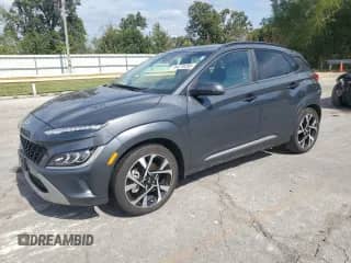 2022 Hyundai Kona Limited with VIN KM8K53A34NU843523, listed as a Copart auction lot 84270395 with 50,814 mi miles and Salvage title. Bid and sale history available at DreamBid. Image 1.