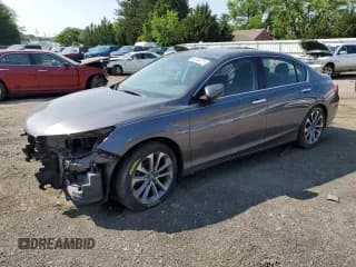 ✅ 2015 Honda Accord Sport • VIN: 1HGCR2F54FA027398 • Lot: 59763075. Listed on Copart with Not provided. Free auction sales archive from the USA and detailed vehicle history report at DreamBid. Image 1.