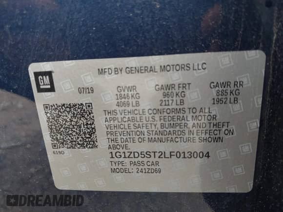 2020 Chevrolet Malibu LT with VIN 1G1ZD5ST2LF013004, listed as a IAAI auction lot 42984101 with 111,911 mi miles and . Bid and sale history available at DreamBid. Image 9.