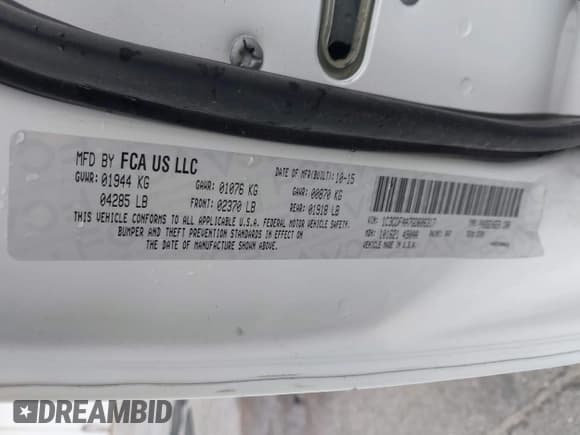 ✅ 2016 Dodge Dart SE • VIN: 1C3CDFAA7GD606317 • Лот: 43276865. Опубликован ранее на IAAI с пробегом 133 854 миль. Бесплатный доступ к архиву аукционных продаж из США и подробный отчёт об истории автомобиля на DreamBid. Изображение 9.