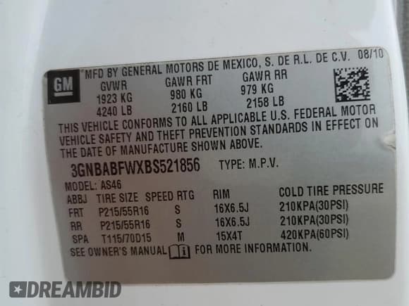 ✅ 2011 Chevrolet HHR 1LT • VIN: 3GNBABFWXBS521856 • Lot: 85512084. Listed on Copart with 81,497 mi. Free auction sales archive from the USA and detailed vehicle history report at DreamBid. Image 13.