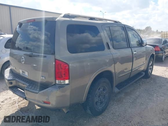 ✅ 2008 Nissan Armada SE • VIN: 5N1BA08D08N607989 • Lot: 43353352. Wystawiony na IAAI z przebiegiem 187 135 mil. Bezpłatny archiwum sprzedaży aukcyjnych z USA i szczegółowy raport historii pojazdu na DreamBid. Zdjęcie 4.