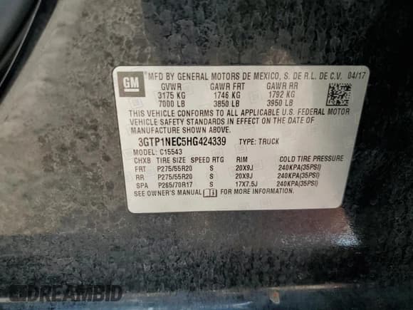 ✅ 2017 GMC Sierra 1500 SLT • VIN: 3GTP1NEC5HG424339 • Лот: 82638085. Опубликован ранее на Copart с пробегом 111 186 миль. Бесплатный доступ к архиву аукционных продаж из США и подробный отчёт об истории автомобиля на DreamBid. Изображение 12.