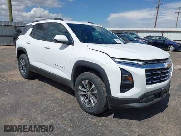 2025 Chevrolet Equinox FWD LT с VIN 3GNAXHEG5SL202771, выставлен на аукционе IAAI как лот 42606037 с пробегом 8 012 миль миль и . История ставок и продаж доступна на DreamBid. Изображение 1.