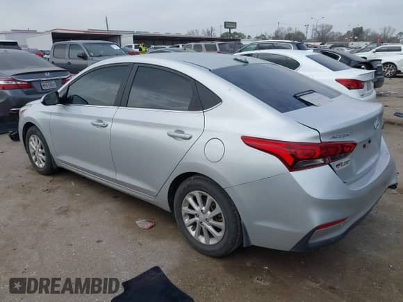 2020 Hyundai Accent SE with VIN 3KPC24A63LE126821, listed as a IAAI auction lot 41555407 with 33,639 mi miles and . Bid and sale history available at DreamBid. Image 3.