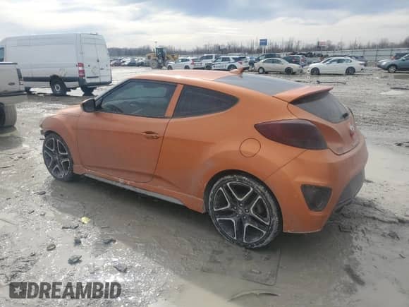 2016 Hyundai Veloster Turbo with VIN KMHTC6AE2GU295991, listed as a Copart auction lot 46511895 with 107,982 mi miles and Salvage title. Bid and sale history available at DreamBid. Image 2.
